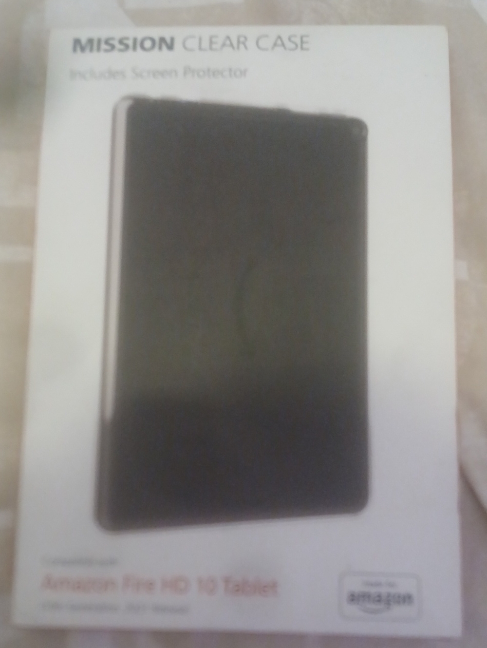 Amazon Black Mission Clear Case with Screen Protector for Fire HD 10